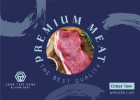 Premium Meat Postcard Image Preview