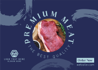 Premium Meat Postcard Design