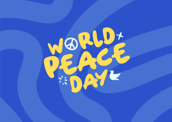 Quirky Peace Day Postcard Design Image Preview