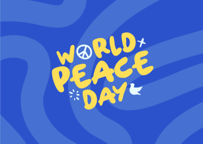 Quirky Peace Day Postcard Image Preview