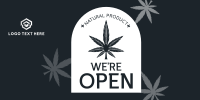 Open Medical Marijuana Twitter Post Design
