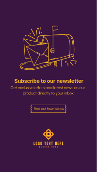 Subscribe To Newsletter Facebook Story Design