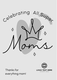 Super Moms Greeting Flyer Image Preview