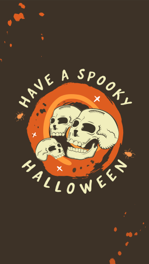 Halloween Skulls Greeting Instagram story Image Preview
