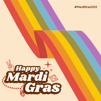 Retro Mardi Gras Linkedin Post Image Preview