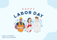 Team Labor Day Postcard Image Preview