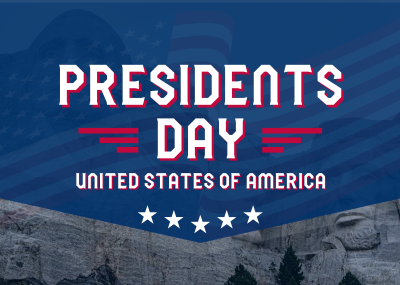 Presidents Day of USA Postcard Image Preview