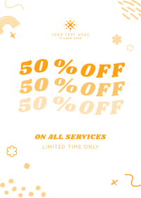 Discount on Salon Services Poster Design