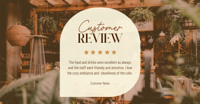 Simple Cafe Testimonial Facebook ad Image Preview
