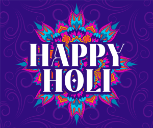 Holi Greeting Flourishes Facebook post Image Preview