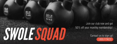 Swole Squad Facebook cover Image Preview