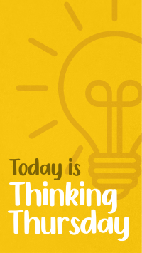 Minimalist Light Bulb Thinking Thursday Instagram story Image Preview