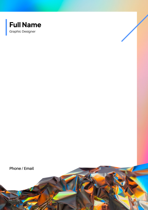 Gradient Foil Letterhead Design Image Preview