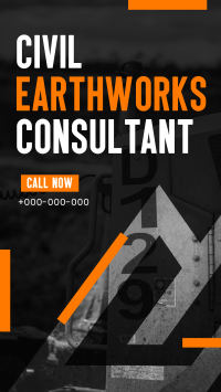 Earthworks Construction Facebook Story Design