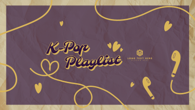 K-Pop Playlist YouTube Banner Image Preview