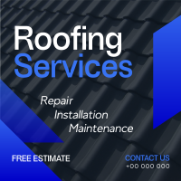 Geometric Roofing Services Instagram Post Design