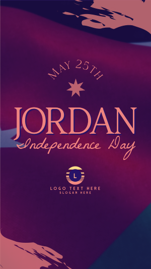 Jordan Independence Flag  Instagram story Image Preview