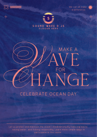Wave Change Ocean Day Poster Image Preview