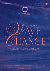 Wave Change Ocean Day Poster Image Preview