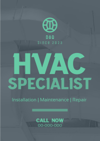Minimalist HVAC Expert Poster Image Preview