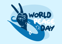 Peace Day Doodles Postcard Design