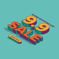 9.9 Isometric Multicolor Sale Instagram post Image Preview