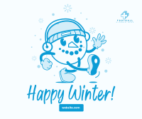 Snowman Mascot Facebook Post Design