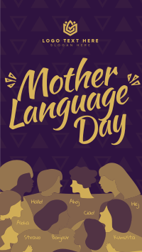 Abstract International Mother Language Day YouTube short Image Preview