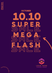 Flash Sale 10.10 Poster Design