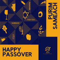 Passover Origami Instagram Post Design