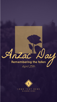Remembering Anzac YouTube Short Design