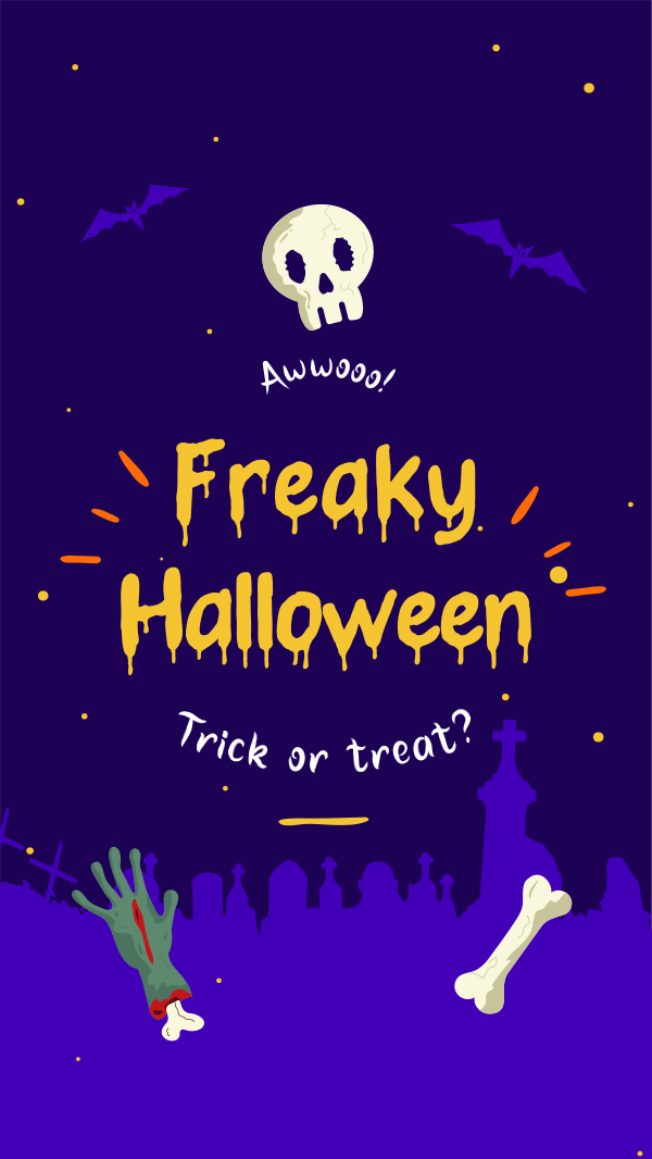 Freaky Halloween Instagram Story Design Image Preview