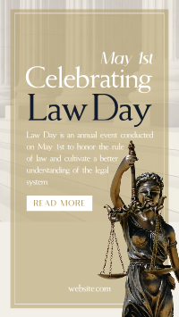 Lady Justice Law Day Facebook Story Design