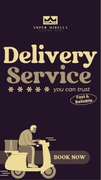 Retro Courier Service Facebook Story Image Preview