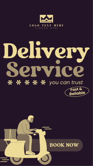 Retro Courier Service Facebook story Image Preview