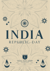 Decorative India Day Poster Design