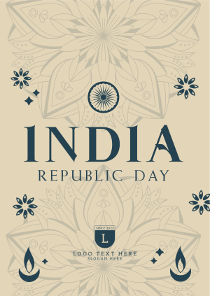 Decorative India Day Poster Image Preview
