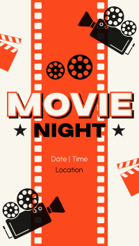 Movie Marathon Night Facebook Story Design