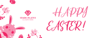 Cute Floral Bunny Easter Facebook cover Image Preview