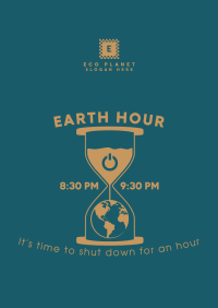 Earth Hour Glass Poster Image Preview