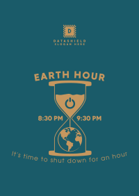 Earth Hour Glass Poster Image Preview