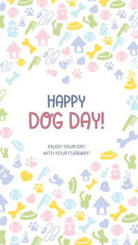Dog Day Heart Facebook Story Design
