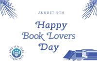 Happy Book Lovers Day Postcard Design