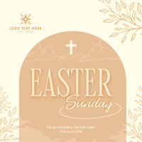 Floral Easter Sunday Instagram post Image Preview