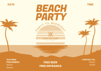 Beach Party Postcard Design