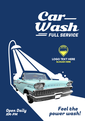 Car Wash Retro Flyer Image Preview