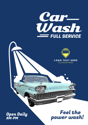 Car Wash Retro Flyer Image Preview