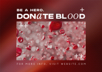 Modern Blood Donation Postcard Image Preview