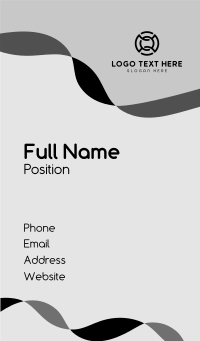 Curvy Corporate Business Card Design