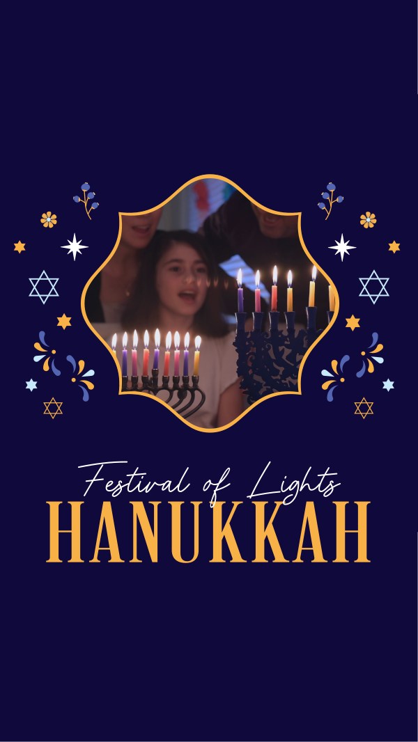 Celebrate Hanukkah Family Instagram Story Design